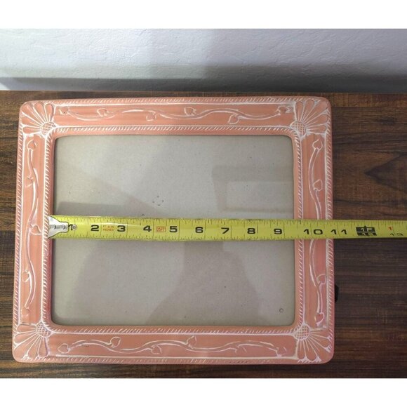 Vintage Terragrafics Coral Ceramic Picture Frame 1986 Handcrafted 8"x10" Floral - Picture 8 of 10